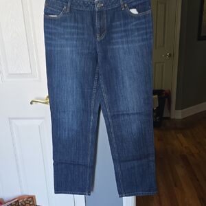 J. Jill Dark Blue Straight Leg Jeans